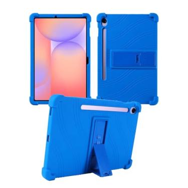 Imagem de Capa para Samsung Galaxy Tab S10 Lite/S10 FE/S9 FE 10,9 polegadas - Capa protetora com suporte para caneta S e suporte de visualização em vários ângulos (azul)