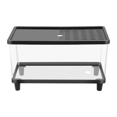 Imagem de Fxzqgnh Mini Terrário para Répteis, Recinto para Cobras, Pequeno Tanque para Lagartos, Tartarugas E Cágados, Preto, 30 Cm X 19.5 Cm X 21
