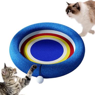 Imagem de Almofada para arranhões para gatos – brinquedos interativos de sisal | Protetor de móveis para tigela arranhadora para gatos, para raças pequenas e grandes, varanda, sala de estar, quarto, casa