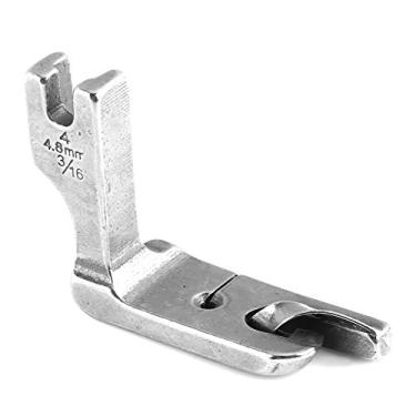 Imagem de Calcador de bainha enrolada para máquina de costura, cama de agulha única industrial universal de aço inoxidável em diferentes tamanhos para calcador quebrado ou velho (4,8 mm)