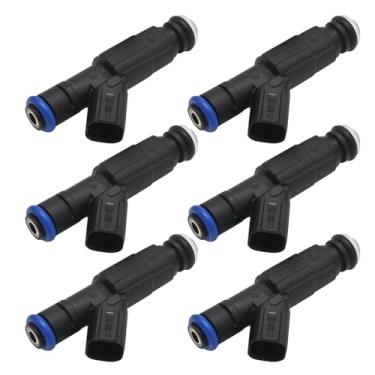 Imagem de laffoonparts 6 peças 0280158020 injetores de combustível, substituição para Jeep Grand Cherokee Liberty, substituição para Dodge RAM Durango Dakota Nitro 3.7L V6, substitui 812-12145 FJ474