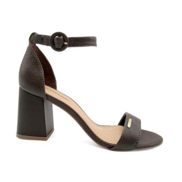 Imagem de Sandália Bottero Feminina de Couro Salto Bloco 372001