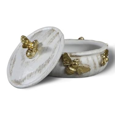 Imagem de Porta Joias Poliresina Bee Happy Branco Decoração - Tuut