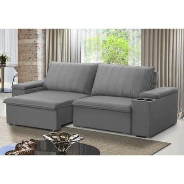 Imagem de Sofá Retrátil e Reclinável 3 Lugares 225cm com Porta Copos Ballarat - 