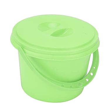 Imagem de Pincel de pintura multifuncional Banheira de plástico com 2 compartimentos Balde com 16 paletas de cores para pintura a óleo em aquarela Artistas acrílicos Crianças pintando (Balde multifuncional