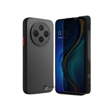 Imagem de Kit Capa Case Fosca Translúcida Fosca Para Xiaomi Redmi 14C Anti Impacto Premium + Película Cerâmica 9D ou Privacidade 3D (Capa + Película de Privacidade 3D)