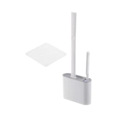 Imagem de Escova De Limpeza De Vaso Sanitário De Silicone Macio Montada Na Pared