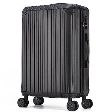 Imagem de uhyOHF Bagagem, bolsa de 61 cm para meninas, mala forte e durável, código de embarque de estudante masculino de grande capacidade 66 cm (preto-66 cm