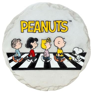 Imagem de Spoontiques Peanuts Road Stepping Stone - Pedra decorativa de jardim para quintal, pátio, jardim ou passarela - Decoração de casa externa ou interna