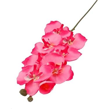 Imagem de LMJYU Arranjo floral elegante: peça central delicada de orquídea de seda para casamentos, casas e banheiros