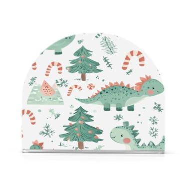 Imagem de Wassud Porta-guardanapos de acrílico de dinossauros engraçados, dispensador de guardanapo de papel moderno em forma de U para mesa, cozinha, sala de jantar, bancada 1 peça (comporta 50-60 guardanapos)