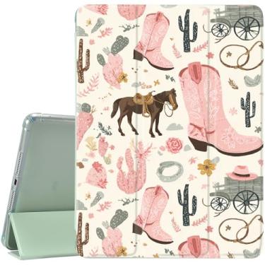 Imagem de JOYLAND Capa Cowboy para iPad 10ª geração 10,9 polegadas/iPad (A16) 11ª geração 28 polegadas 2025 com suporte de lápis - capa protetora com suporte de três dobras com parte traseira de TPU macio