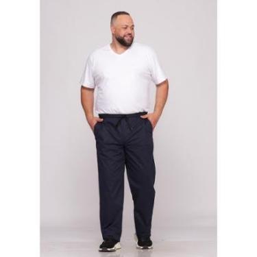 Imagem de Calça Masculina Plus Size Sarja Azul-Masculino