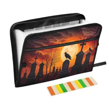 Imagem de CEBUGI Pasta expansível com 13 bolsos, organizador de arquivos sanfonado à prova d'água com etiquetas tamanho A4, organizador de documentos de papel para escola, material de escritório, fundo de