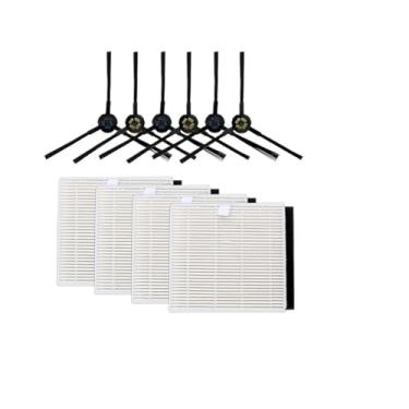 Imagem de Escova lateral + filtro HEPA + esfregão, compatível com iLife Chuwi V8/V8s Plus/X750/X800/X785/V80 Max - Acessórios para aspirador robô(SET 1)