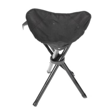 Imagem de BANQUETA DOBRAVEL TRIANGULAR 27X27X35CM CAMUFLADO CAMUFLADA PESCA PESCADOR(PRETO)