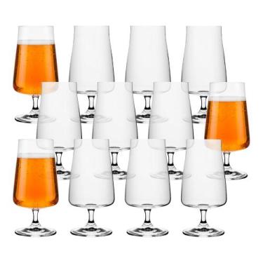 Imagem de Jogo 12 Taça de Cerveja Chopp Bohemia Cristal Ecológico Titanium Alex 