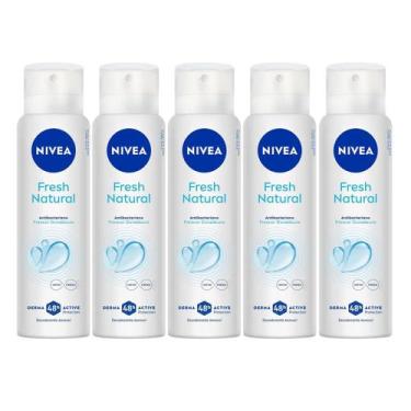 Imagem de Kit Desodorante Aerosol Nivea Fresh Natural 150ml - 5 unidades
