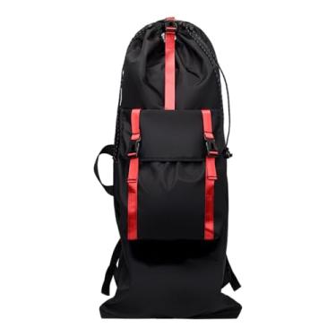 Imagem de Generic Mochila para Skate/Longboard, Bolsa de Transporte Multifuncional, Portátil, com Alças Ajustáveis, Mochila de Viagem para Skate para Adultos, Vermelho