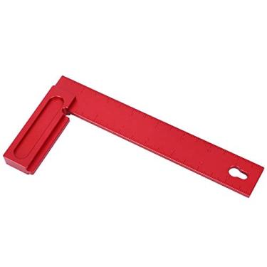 Imagem de Acouto Medidor de Régua de ângulo Reto de 200 Mm - Ferramenta de Marcenaria de Liga de Alumínio para Medições e Marcações Precisas