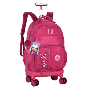 Imagem de Mochila Rodinha 360° Rebecca Bonbon Beaded Fun Grande Durável Feminina Escolar (Rosa)