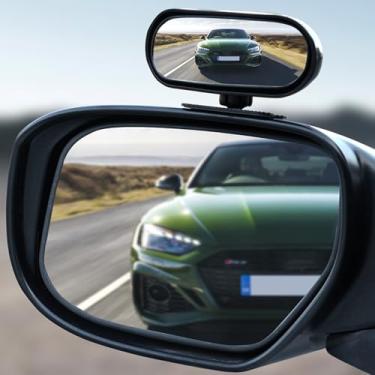 Imagem de Espelho auxiliar retrovisor de carro, espelho de ponto cego de ângulo ajustável para maior visibilidade