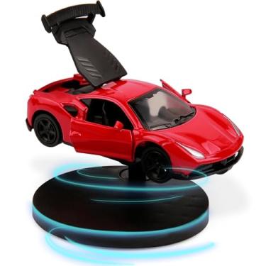 Imagem de JNZIBQ Ornamento de giro de drift do painel do carro, decoração de modelo de carro giratório de liga, interior clássico de mini painel automotivo, siga a deriva quando o veículo virar (vermelho)