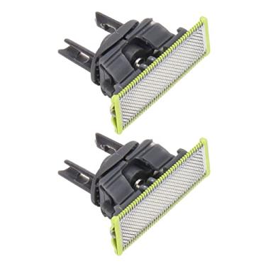 Imagem de Luqeeg Lâminas de Barbear de Aço Inoxidável Premium para QP2523, 2 Peças de Lâminas de Barbear Em Formato de T, Protegem a Pele Com Função de Borda, para Aparar e, 1,30 X 0,43 pol.