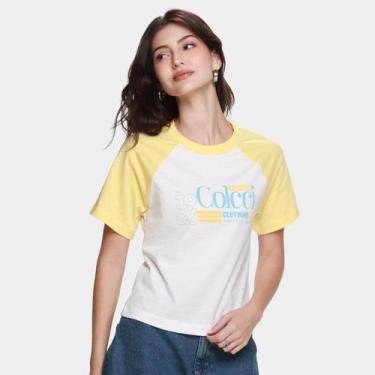 Imagem de Camiseta Jeans Colcci Casual Feminina, Off white, P