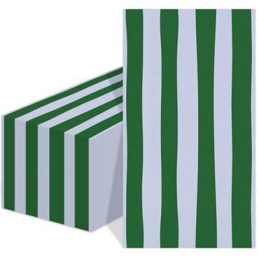 Imagem de Papel listrado toalhas de convidado guardanapos azuis e verdes listrados (50 ct) guardanapos descartáveis guardanapo de chá de bebê para menino, jantar de casamento, jantar ou convidado, 4,3 * 7,8