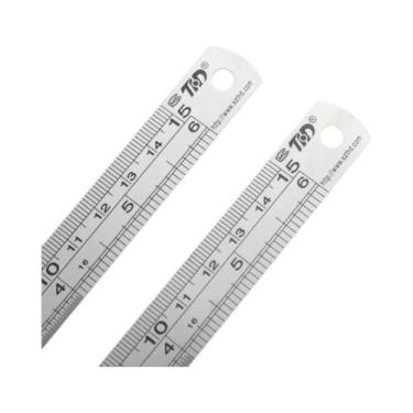 Imagem de Régua De Aço Inoxidável De 15cm-40cm, Escala Britânica De 39 Polegadas