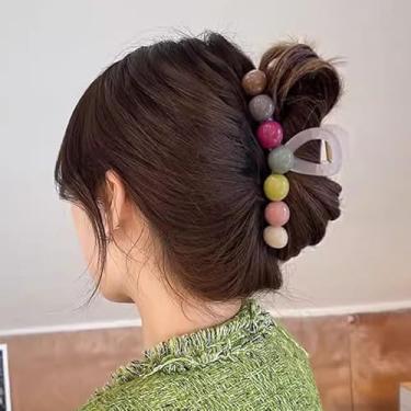 Imagem de Grampo de cabelo fofo arco-íris doce feijão amor colorido grampo de cabelo personalizado preguiçoso grampo de tubarão