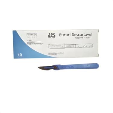 Imagem de Lamina De Bisturi Com 10 Unidade Wiltex Número 20 C/Carbono
