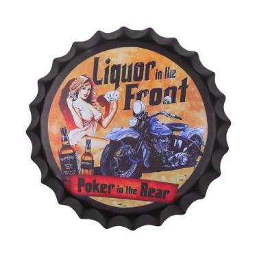 Imagem de Placa Decorativa De Metal Vintage Com Tampa De Garrafa Para Restaurant