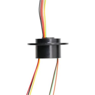 Imagem de 1 peça furo 10 mm através do furo anel deslizante 6CH 2A coletor junta IP54 proteção condutiva deslizante ilimitado conector rotativo