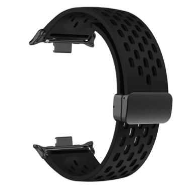 Imagem de HEPUP Pulseira de silicone para Redmi Watch 4/8 Pro, fivela magnética, pulseira esportiva para Mi band 8 pro Correa, acessórios (preta, para Redmi Watch 4)