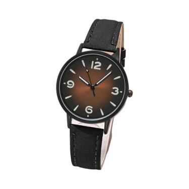 Imagem de Relógio de pulso de couro PU feminino, relógios quartzo para mulheres,