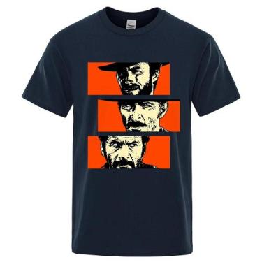 Imagem de Camiseta Unissex De Algodão Oversized Blondie Angel Eyes Tuco Cowboy t