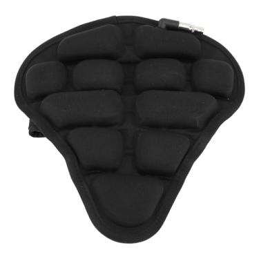 Imagem de KIMISS Capa de Assento Inflável para Bicicleta - Absorvente de Choque, Confortável, Antiderrapante, Capa Acolchoada à Prova d'água Com Inflador para Homens e Mulheres - Preta