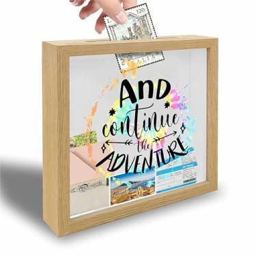 Imagem de DYIRBIIY Moldura De Caixa Sombra 8X8 - Decorativa Madeira Para Guardar E Continuar A Aventura, Estojos Memórias Adequados Ingressos, Fotos Coloridas, Lembranças Viagem Férias, Presente A05