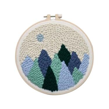 Imagem de Kit de Bordado DIY Poke Presente Artesanal Decoração Ponto Aperto com Arcos Anel Circular Iniciante para Projeto Artesanato Manual