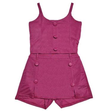 Imagem de Conjunto Short Saia Cropped Menina Roupa Festa Lurex - 2L Kids, Pink 2