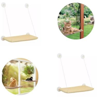 Imagem de Kit Com 2 Camas De Janela Para Gatos Com Ventosas Caminhas Pet Suspens
