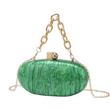 Imagem de KAPPDE Bolsas femininas de acrílico, bolsas mensageiro de ombro, bolsas de telefone, Verde, One Size