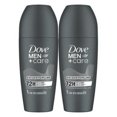 Imagem de Kit 2 Desodorante Dove Men + Care Sem Perfume Roll-on Antitranspirante