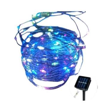 Imagem de Luzes De Cordão Solar Com 8 Modos LED Para Jardim Externo, Pátio E Nat