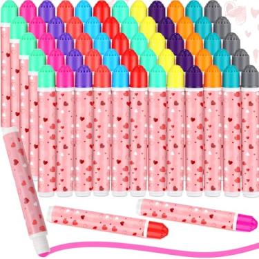 Imagem de Eersida Pacote com 60 canetas de bingo para dia dos namorados, 11,3 g, cores mistas, suprimentos de bingo em 12 cores, marcadores artísticos de tinta para lembrancinhas de festa