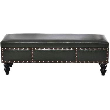 Imagem de Banqueta para pés de madeira maciça – Banco versátil para sapatos e apoio para os pés – Caixa de armazenamento doméstico e banco de sofá – Acabamento branco elegante – 110 cm e 60 cm