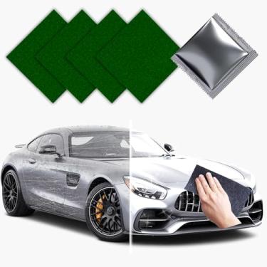 Imagem de JPOBFT Pano Nano Sparkle Removedor de arranhões de carro, pano Nanosparkle para arranhões no carro, restaura a tinta arranhada para um acabamento brilhante, como novo, simples, eficaz (verde)