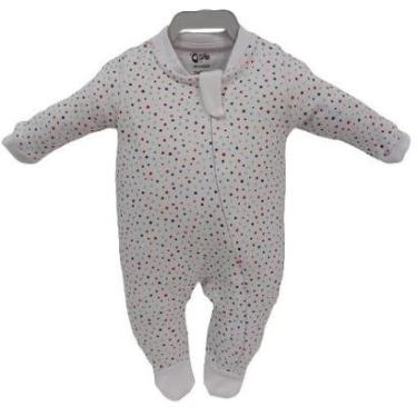 Imagem de Macacão Longo Suedine Luxo Bebê Unissex Zafielo Baby Ref 401 - Branco - GG ( 12 - 18 MESES )-Unissex